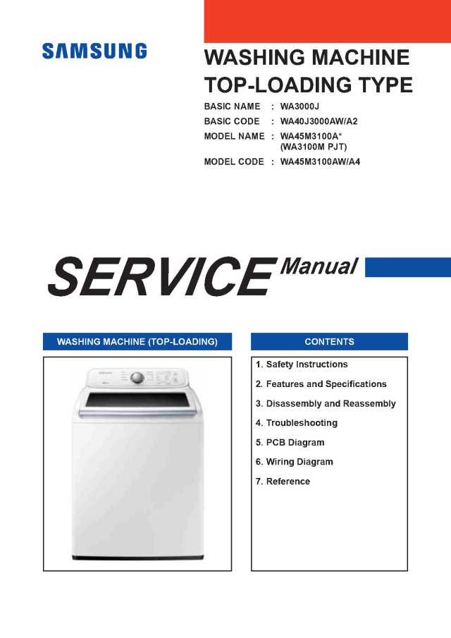 Samsung WA45M3100AW Service Manual
