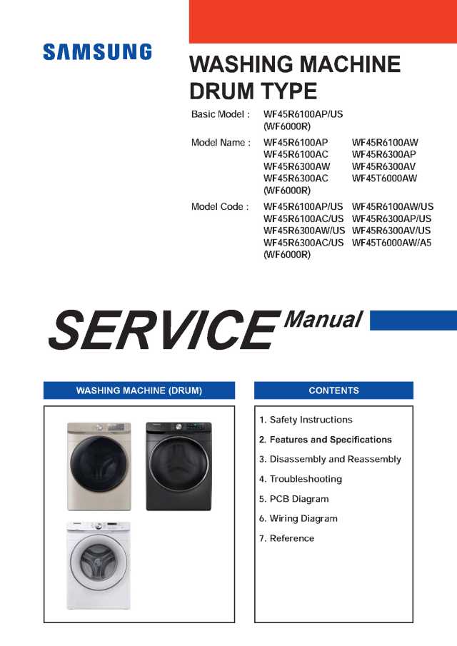 Samsung WF45R6100A Washing Machine Service Manual