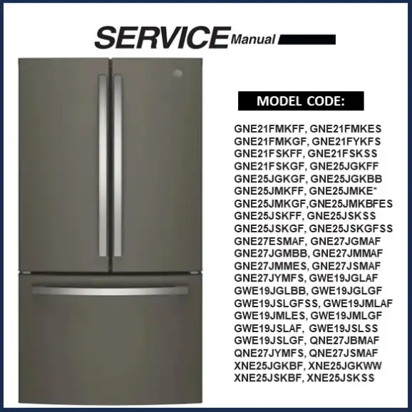 GE GNE25JMKES Refrigerator Service Manual
