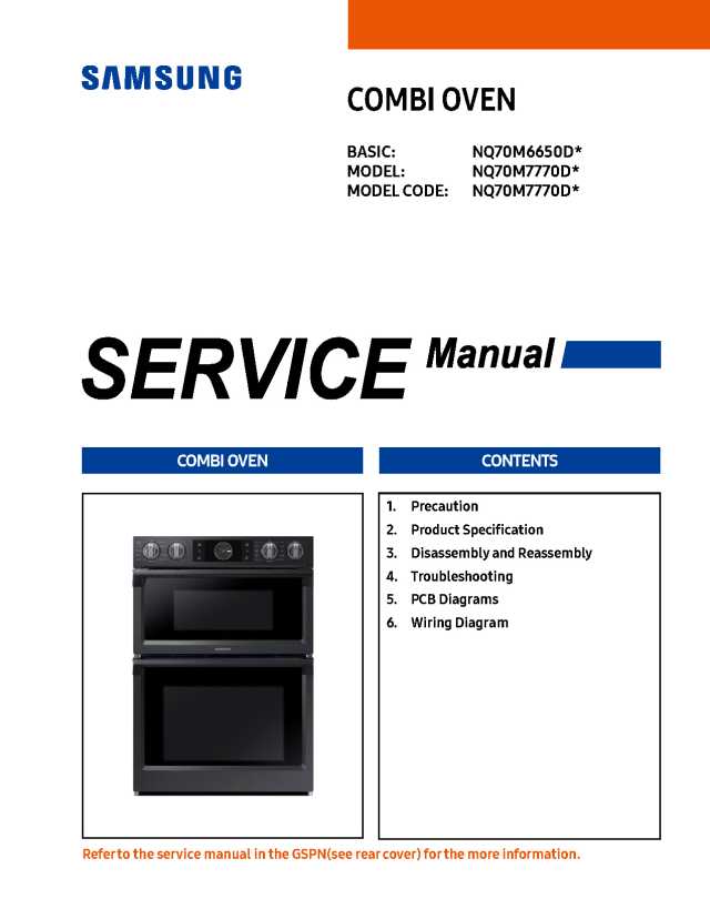 Samsung NQ70M7770D Combi Oven Service Manual