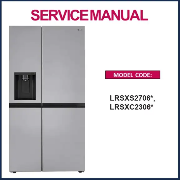 LG LRSXS2706V Refrigerator Service Manual pdf