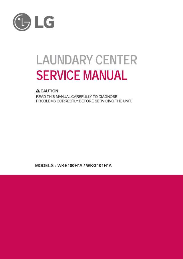 LG WashTower WKG101HVA Service Manual