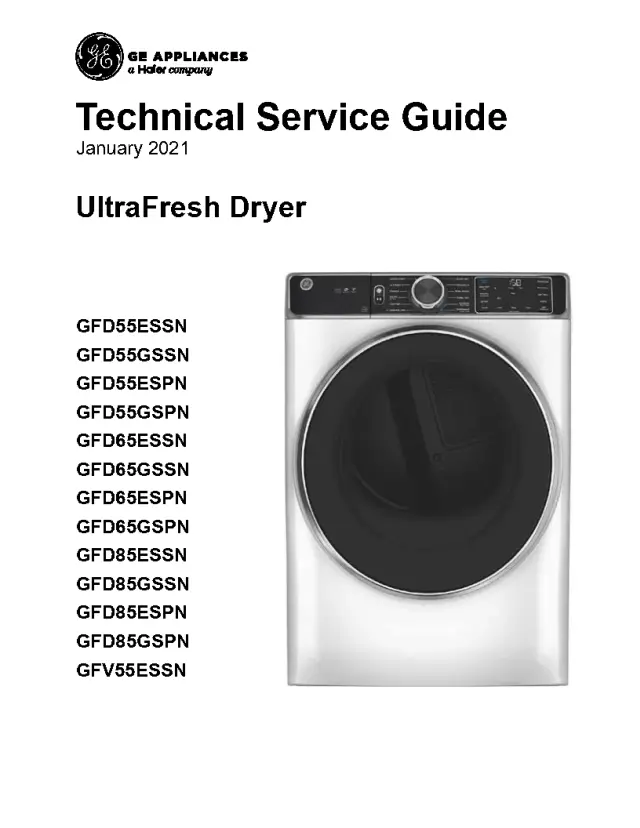 Extracted pages from GE GFV55ESSNWW Service Manual