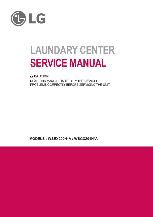 LG WashTower WSEX200HNA Service Manual