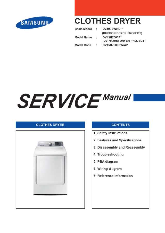 Samsung DV45H7000EW Service Manual