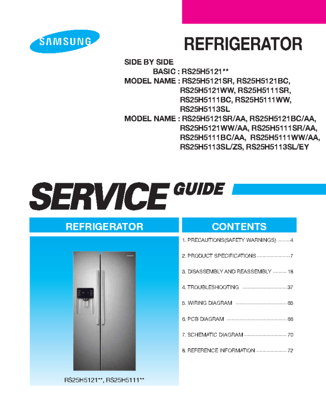 Samsung RS25H5121SR Service Manual