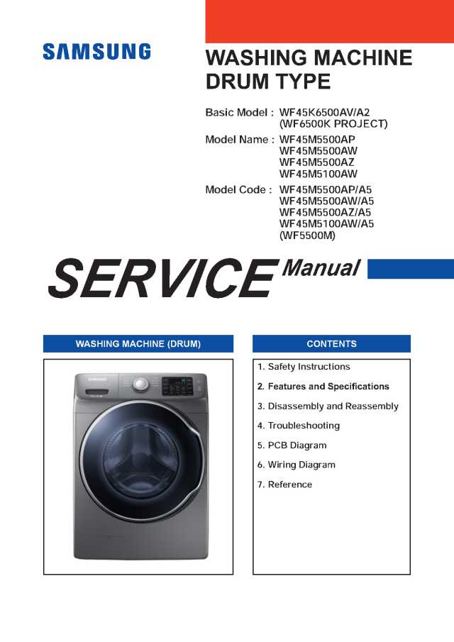 Samsung WF45M5500AP Service Manual