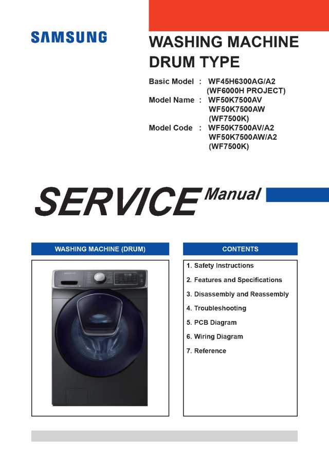 Samsung WF50K7500AW Service Manual