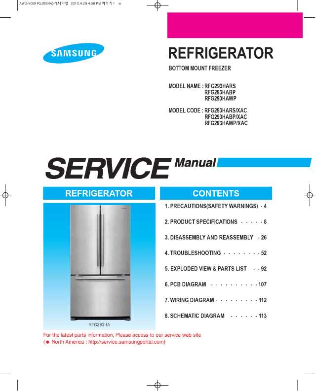Samsung RFG293HARS Service Manual