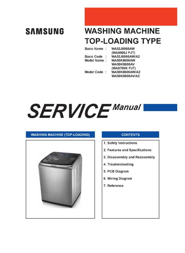 Samsung WA50K8600AV Service Manual