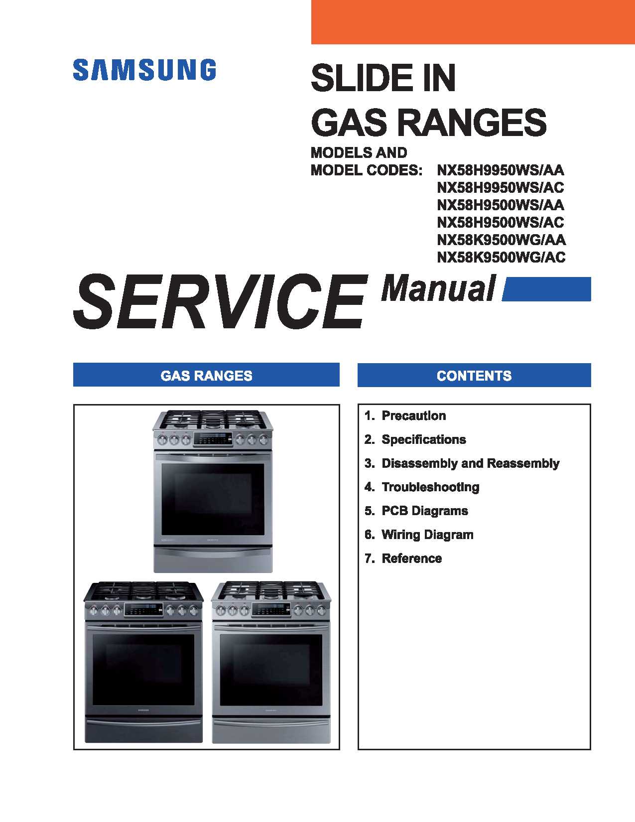 Samsung NX58K9500WG Service Manual