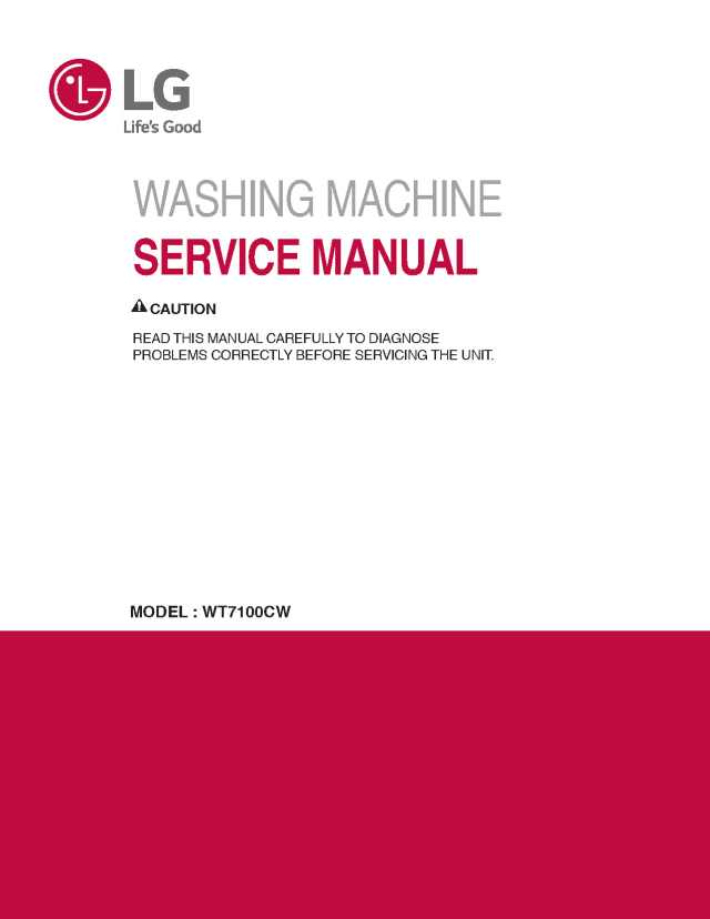 LG WT7100CW Washer Service Manual