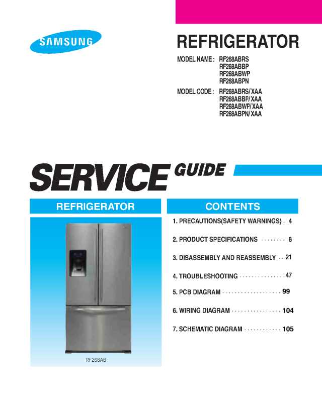 Samsung RF268ABRS Service Manual