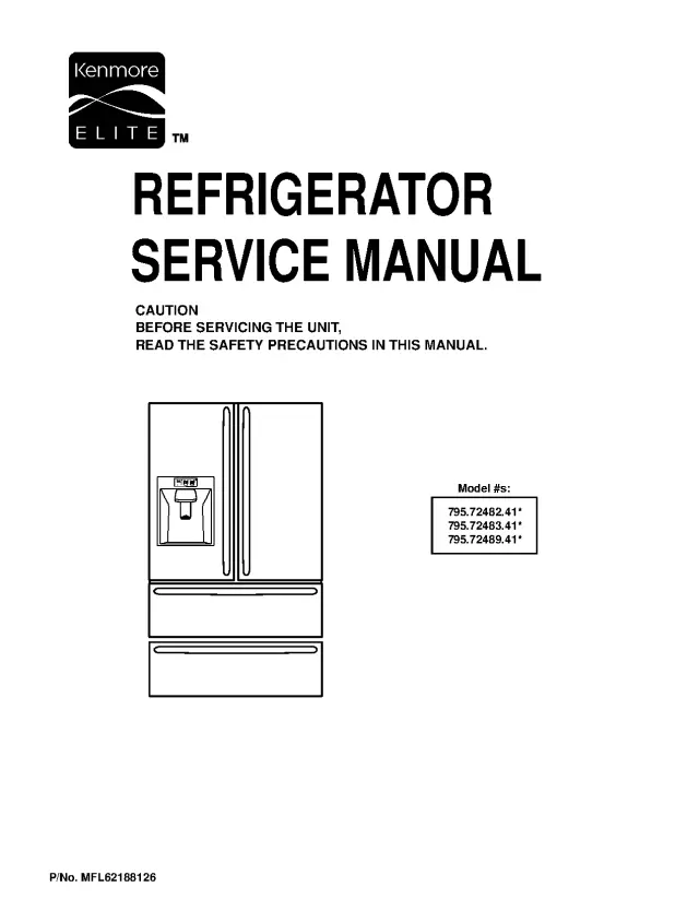 kenmore 795.72482.41x 795.72483.410 795.72489.41x Repair Manual