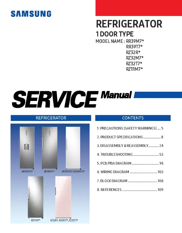 Extracted pages from RR39M71407F, RR39M73107F, RR39M71357F, RR39M73407F, RR39M7340B1, RR39M7310WW, RR39M7140WW, RR39M7340SA, RR39T7405AP, RR39T7463AP, RR39T7605AP, RR39T7475AP, RR39T7415BK Extracted pages from RR39M71407F, RR39M73107F, RR39M71357F, RR39M73407F, RR39M7340B1, RR39M7310WW, RR39M7140WW, RR39M7340SA, RR39T7405AP, RR39T7463AP, RR39T7605AP, RR39T7475AP, RR39T7415BKExtracted pages from RR39M71407F, RR39M73107F, RR39M71357F, RR39M73407F, RR39M7340B1, RR39M7310WW, RR39M7140WW, RR39M7340SA, RR39T7405AP, RR39T7463AP, RR39T7605AP, RR39T7475AP, RR39T7415BK RZ32M7120SA, RZ32M71207F, RZ32M71107F, RZ32M71157F, RZ32M7120WW, RZ32M72407F, RZ32M7125B1, RZ32M71207F, RZ32M71157F, RZ32T7405AP, RZ32T7445AP, RZ32T7605AP, RZ32T7435AP service manual