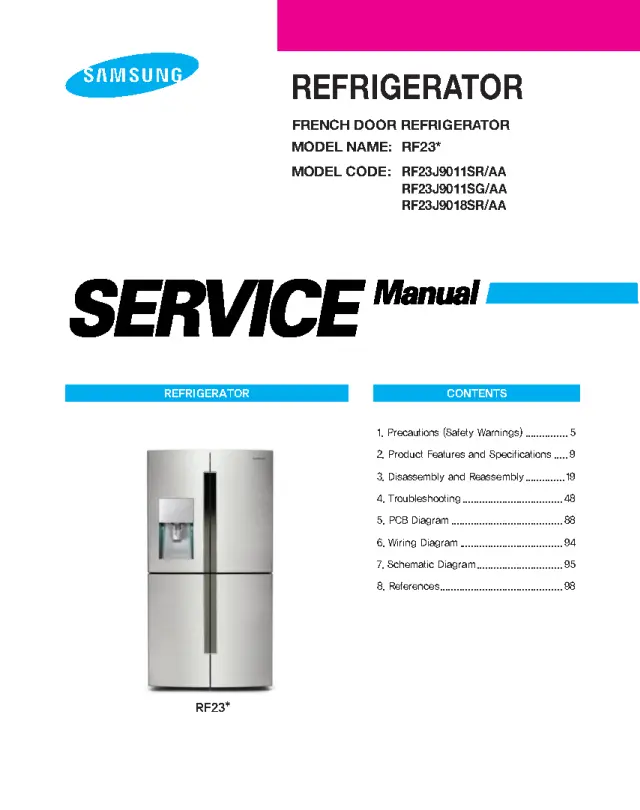 Extracted pages from Samsung RF23J9011SR Service Manual