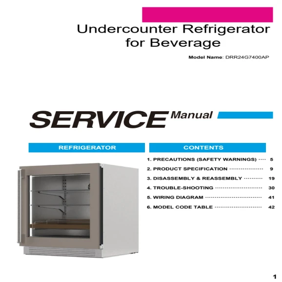 Dacor DRR24G7400AP Service Manual PDF