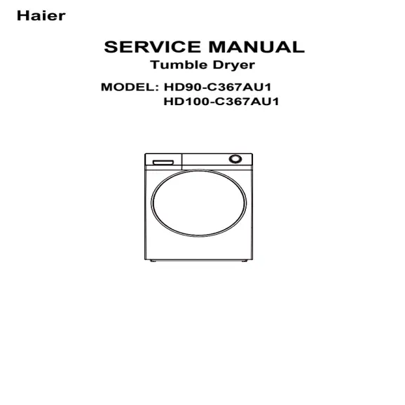 Haier HD90-C367AU1 and HD100-C367AU1 Service Manual