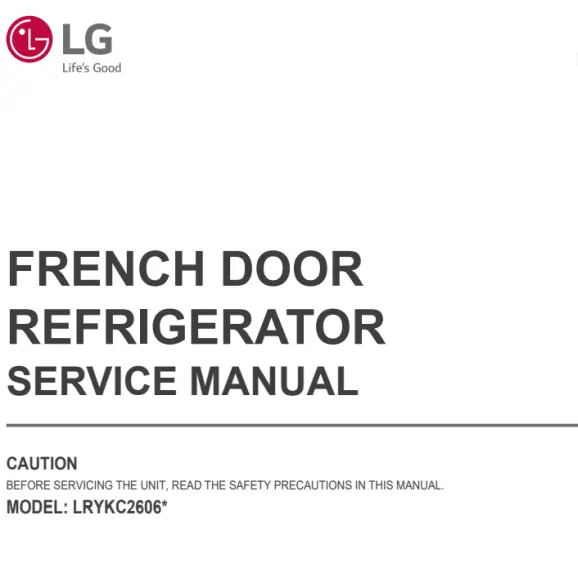 LG LRYKC2606S and LRYKC2606D Service Manual PDF