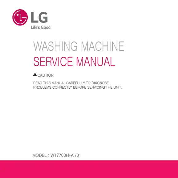 LG WT7700HVA and WT7700HWA Service Manual PDF