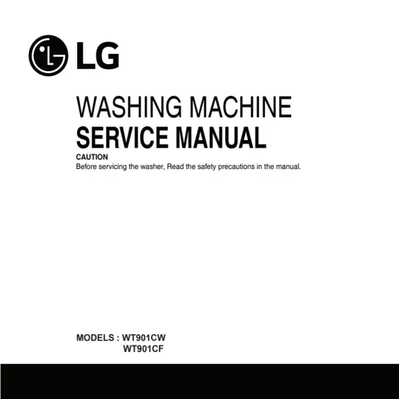 LG WT901CW and WT901CF Service Manual PDF