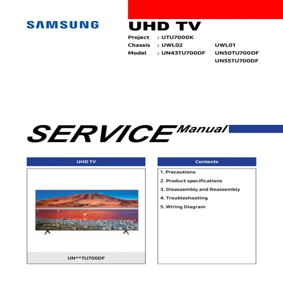 Samsung UN50TU700DF Service Manual PDF