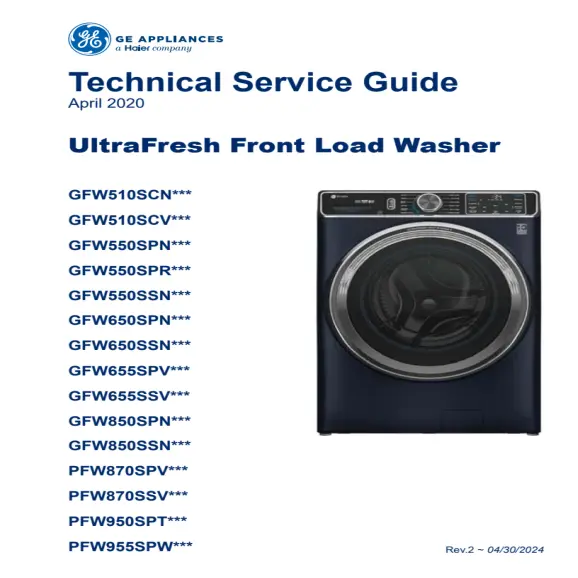 GE GFW550SPRRS Service Manual PDF