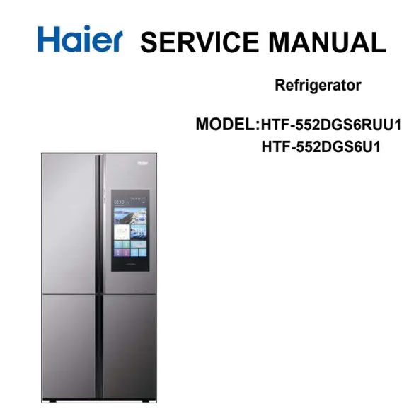 Haier HTF-552DGS6U1 Service Manual PDF