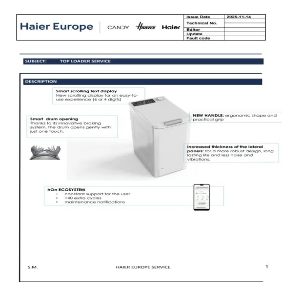 Haier THASN2856TM4 Service Manual