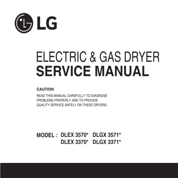 LG DLEX3570V Service Manual PDF