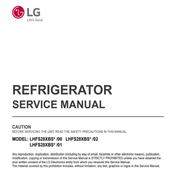 LG LHFS28XBS Service Manual PDF