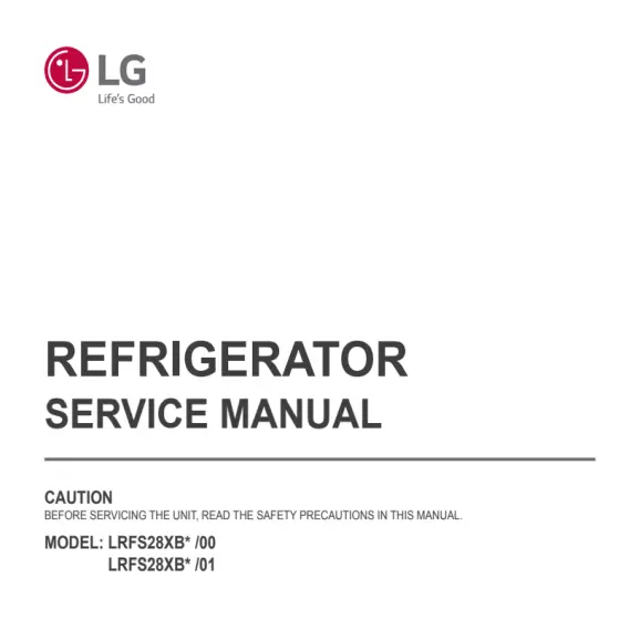 LG LRFS28XBD and LRFS28XBS Service Manual PDF