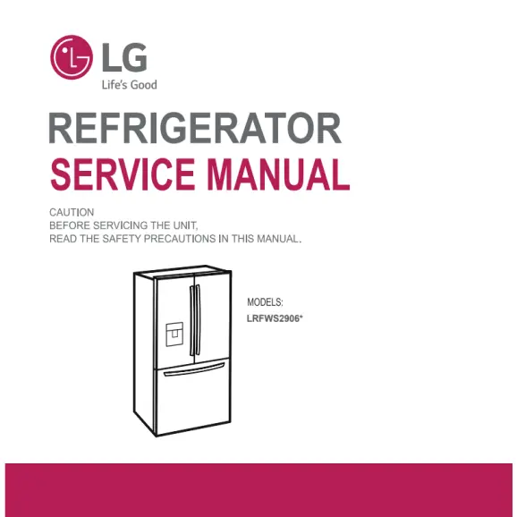 LG LRFWS2906S Service Manual PDF
