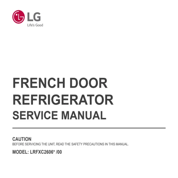 LG LRFXC2606S Service Manual PDF