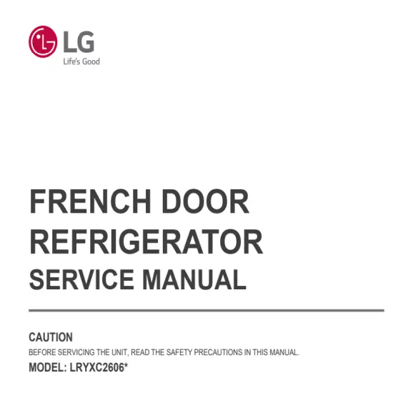LG LRYXC2606S Service Manual PDF