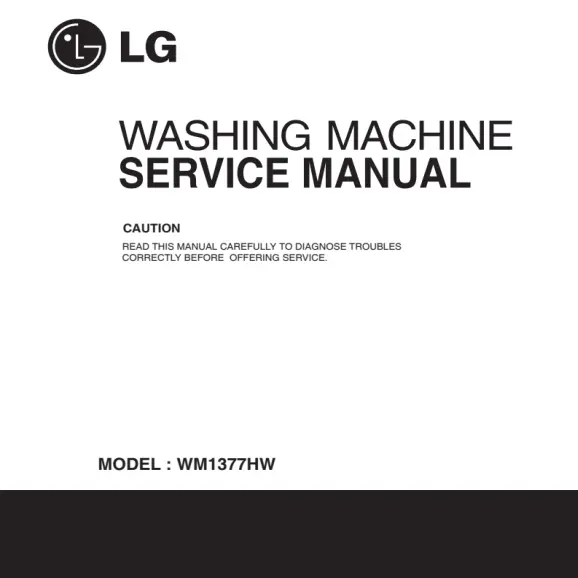 LG WM1377HW Service Manual PDF