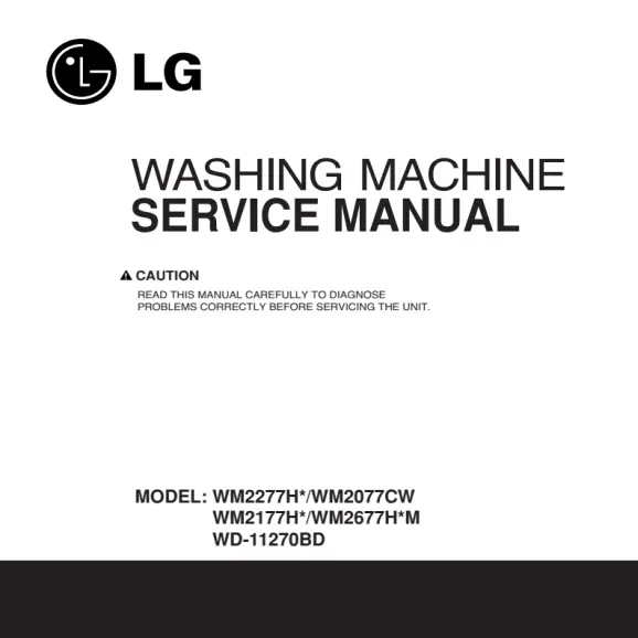 LG WM2277HW and WM2077CW Service Manual PDF