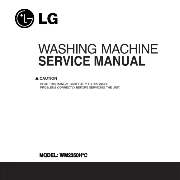 LG WM2350HSC and WM2350HWC Service Manual PDF