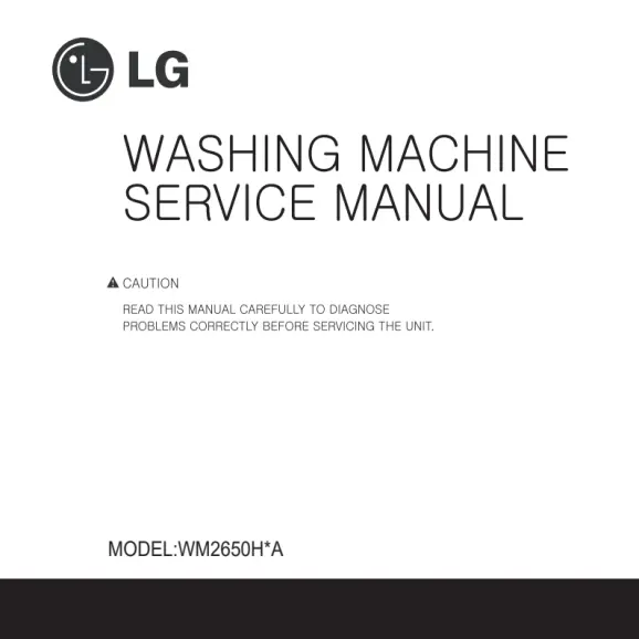LG WM2650HVA and WM2650HWA Service Manual PDF
