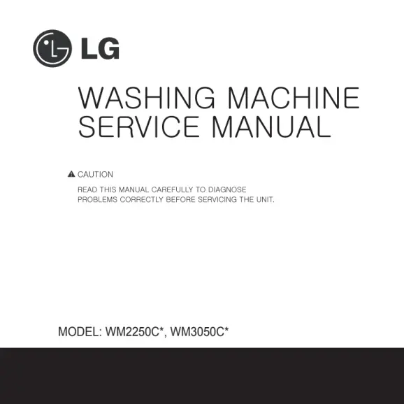 LG WM3050CW and WM2250CW Service Manual PDF