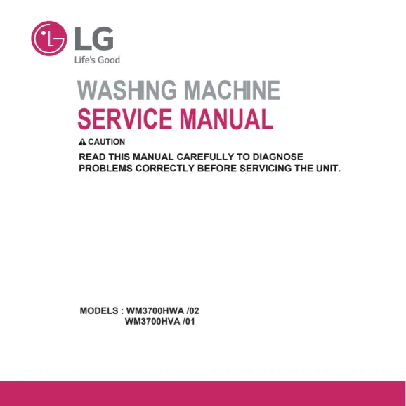LG WM3700HWA and WM3700HVA Service Manual PDF