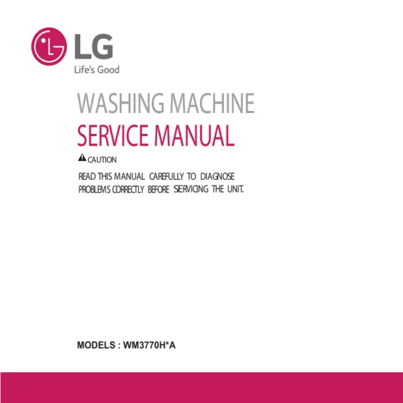 LG WM3770HVA and WM3770HWA Service Manual PDF