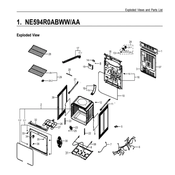 Samsung NE594R0ABWW Parts Diagram PDF