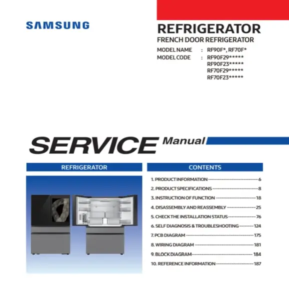 Samsung RF90F23AEWAA Service Manual PDF