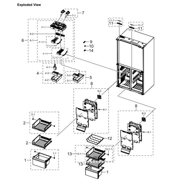 Dacor DRF36C700SR/DA Parts Diagram PDF