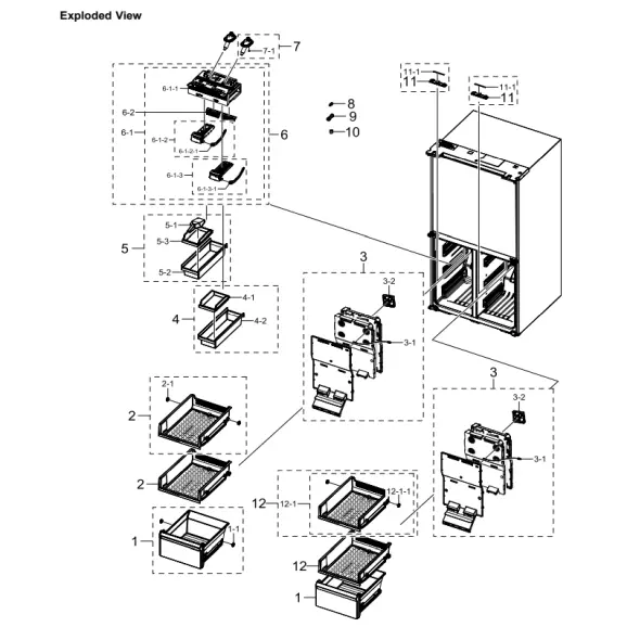 Samsung RF29A9675AP/AA Parts Diagram PDF