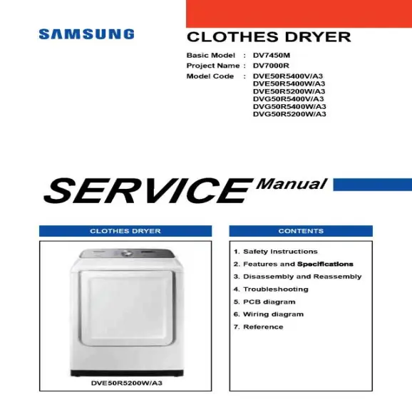 Samsung DVE50R5400V Service Manual PDF
