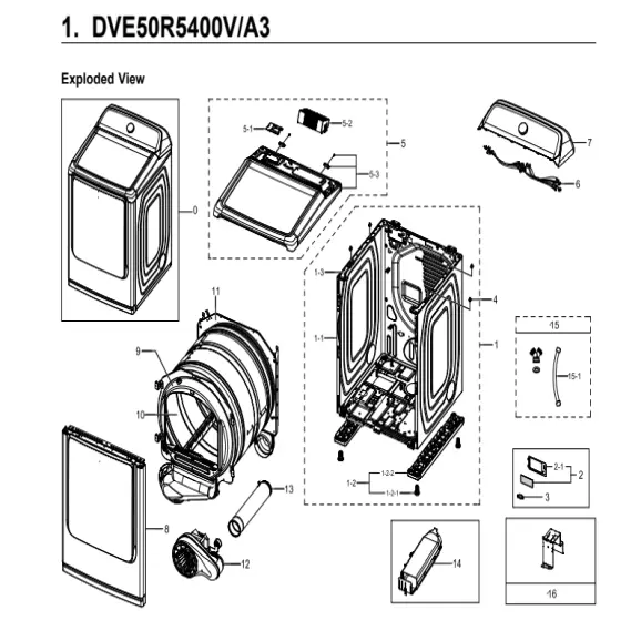 Samsung DVE50R5400V/A3 Parts Diagram PDF