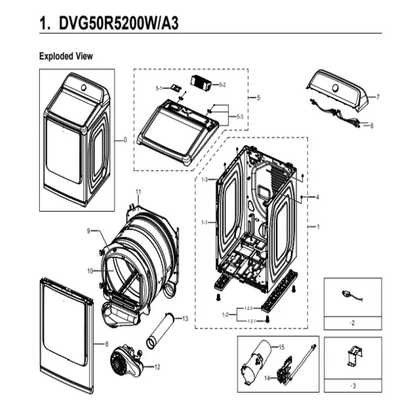 Samsung DVG50R5200W/A3 Parts Diagram PDF