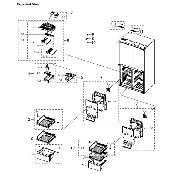 Samsung RF23A9071SRAA Parts Diagram PDF
